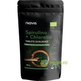 Spirulina + Chlorella Tablete fara Gluten Ecologice/Bio 125g