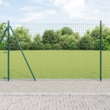 VidaXL &Icirc;mprejmuirea Euro cu 7 st&acirc;lpi flansați 1.4x10 m din oțel galvanizat