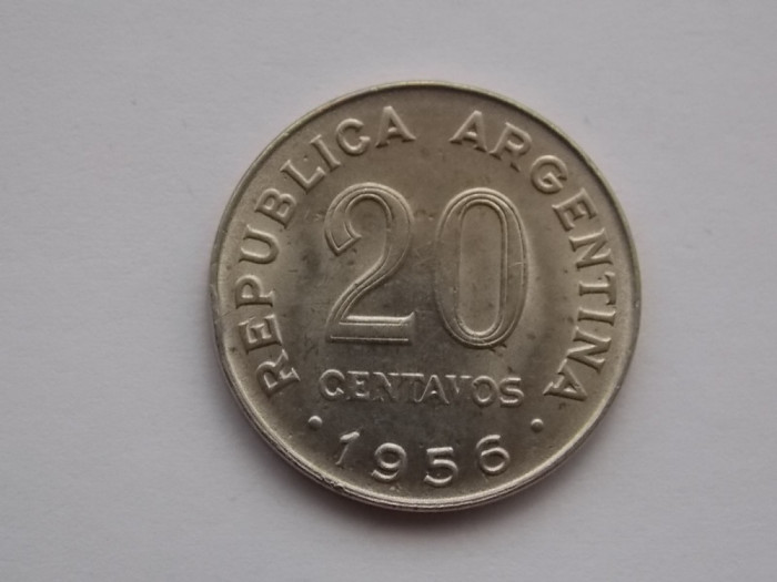 20 CENTAVOS 1956 ARGENTINA-magnetic