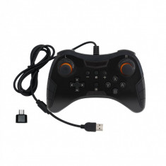 Controller joystick cu fir USB gamepad Dobe TNS-901 pentru Nintendo Switch Pro, negru foto