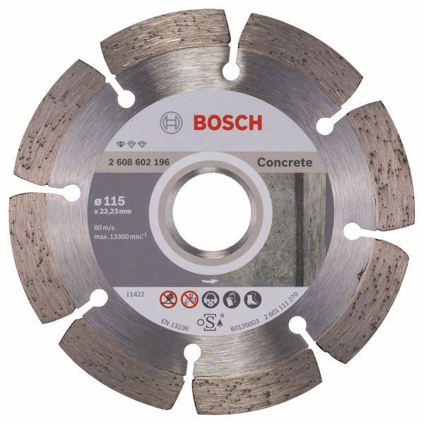 Bosch Disc diamantat Standard for Concrete 115x22,23x1,6x10mm ProAdvanced PowerfulTools