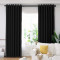 Set draperie din catifea blackout cu inele negre, Madison, 150x270 cm, densitate 700 g/ml, Deep Black, 2 buc