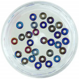 Cercuri goale pentru decorare unghii - amestec de culori &icirc;nchise