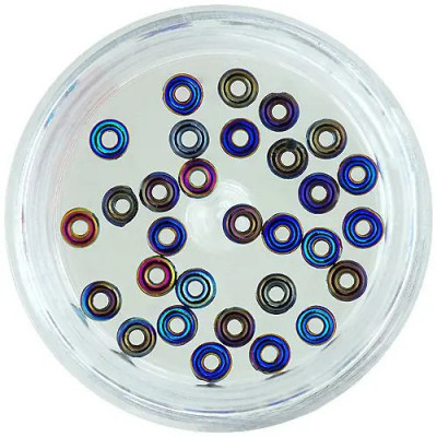Cercuri goale pentru decorare unghii - amestec de culori &amp;icirc;nchise foto
