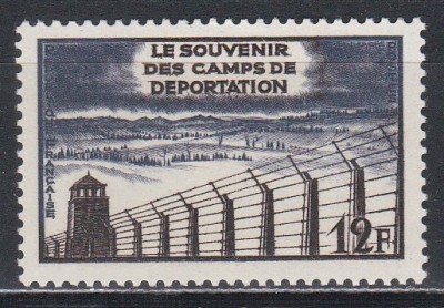 Franta 1955 - A 10-a aniversare a Eliberării Lagărelor de Concentrare, MNH foto
