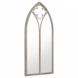 Cumpara ieftin Oglinda de gradina, nisipiu, 100x45 cm, fier, uz exterior
