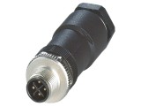 Conector M12 cu 4 pini, terminal cu șurub, IP67, 630V