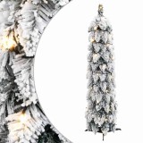 vidaXL Brad de Crăciun artificial pre-iluminat 45 LED-uri/zăpadă 90 cm 357695