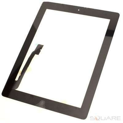 Touchscreen iPad 3, iPad 4, Black, Complet foto