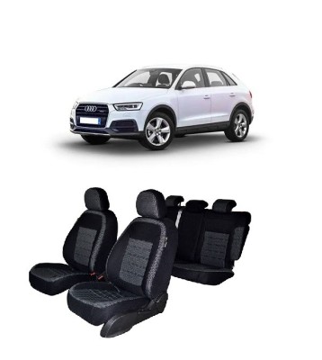 Set huse scaune dedicate AUDI Q3 2012-2019 Premium (Bancheta fractionata si husa cotiera) foto