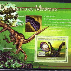 Guineea 2007, Dinozauri, Minerale, Fauna, serie neuzata, MNH