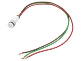 Lampă de control LED convexă roşie/verde 24VDC 24VAC &Oslash;10mm POLAM-ELTA
