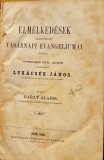 G649-I- Evanghelia in maghiara-Pesta 1863-Editie veche catolica nr. 2. Gros copertata stare buna, cateva pagini la inceput si sfarsit pete acceptabile