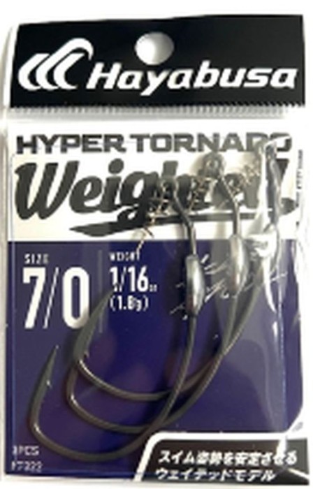 Jig Offset HAYABUSA Hyper Tornado Weighted, Nr.6/0, 3.5g, 3buc/pac