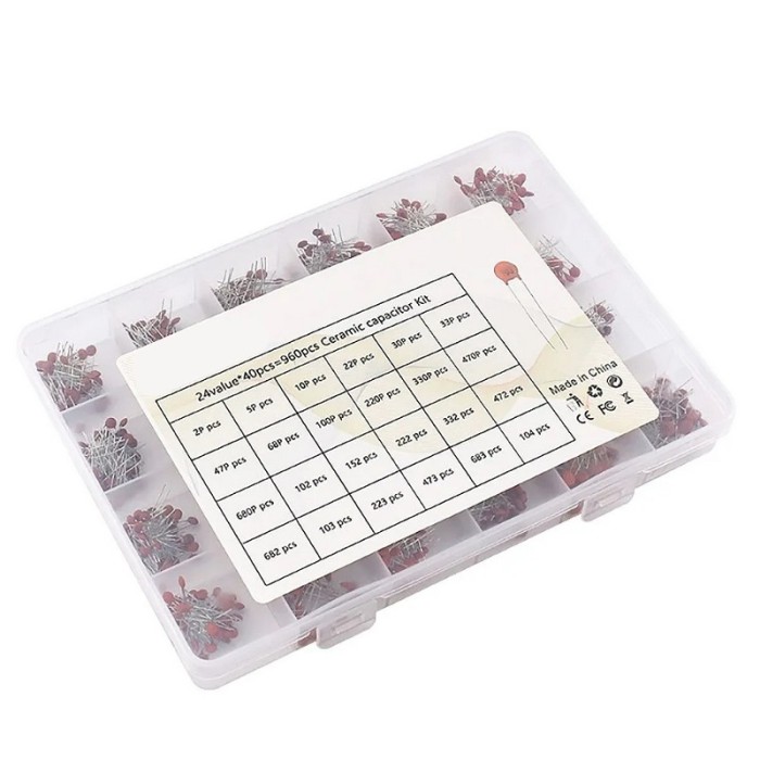 Kit Capacitoare Ceramice 2pF-0.1&mu;F 960 bucati