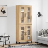 vidaXL Dulap &icirc;nalt, stejar sonoma, 69,5x34x180 cm, lemn compozit