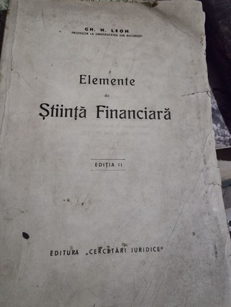 Gh. N. Leon - Elemente de Stiinta Financiara