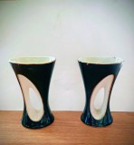 VAZA COBALT SET 2 BUCATI/ PORTELAN ROMANESC VINTAGE