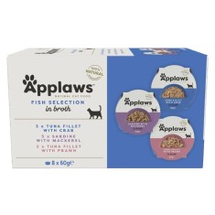 Applaws Fish Selection pentru pisici, selec?ie de pe?te in bulion 8 x 60 g foto