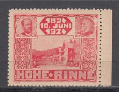 ROMANIA 1924 POSTA LOCALA PALTINIS HOHE RINNE VALOAREA 1 L MNH foto