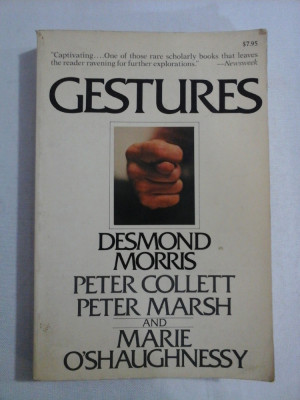 GESTURES - Desmond MORRIS / Peter COLLETT / Peter MARSH / Marie O&amp;quot;SHAUGHNESSY foto