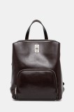 Answear Lab ghiozdan de piele culoarea bordo, mic, neted