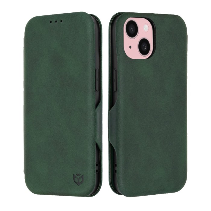 Husa 360&Atilde;&sbquo;&Acirc;&deg; iPhone 15 Techsuit Safe Wallet Plus, verde