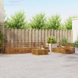 vidaXL Set Canapele Exterior 7 piese Lemn Masiv Acacia Natural Design Modular Gradina Terasa