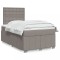 vidaXL Pat box spring cu saltea, gri taupe, 120x200 cm, textil 3291653