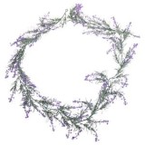 Ghirlandă decorativă cu lavandă și frunze verzi, 183 cm, Violet, CMCLASS