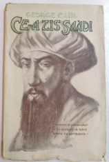 CE-A ZIS SAADI , NUVELE SI SCHITE de GEORGE CAIR , 1922 foto