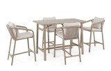 Cumpara ieftin Set mobilier bar masa, 4 scaune Kalimera Timber 55x66x107h , 140x73x100h