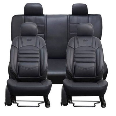 Set Huse Scaune Deluxe Boss, piele ecologica, negru, 11 piese foto