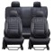 Set Huse Scaune Deluxe Boss, piele ecologica, negru, 11 piese