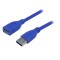 Cablu USB A mufa, USB A soclu, USB 3.0, lungime 1.8m, albastru, AK-USB-10, T145924