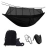 Hamac turistic din nylon cu plasa de tantari, culoare neagra, dimensiuni 260 cm x 140 cm AVX-AG233I