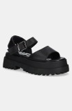 Buffalo sandale Pluto Jojo culoarea negru, cu platforma, 1602267-BLK