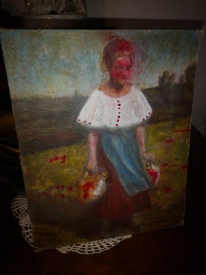 Tablou vechi semnat foto