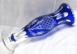 VAZA CRISTAL COLORAT ALBASTRU COBALT 25 CM