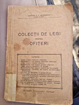 C. F. Nicolescu - Colectii de legi pentru Ofiteri foto