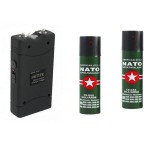 Cumpara ieftin Kit autoaparare format din electrosoc NMS TW-800 si 2 spray Nato paralizant