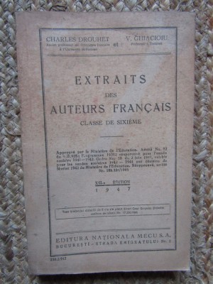 C Drouhet și V Ghiacioiu, Extraits des Auteurs Francais foto