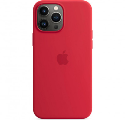 Husa spate Apple MMKH2FE/A Silicone Case cu MagSafe pentru iPhone 13 Pro,(PRODUCT)RED,Blister foto