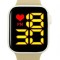 Ceas LED unisex Casual silicon crem LW013015