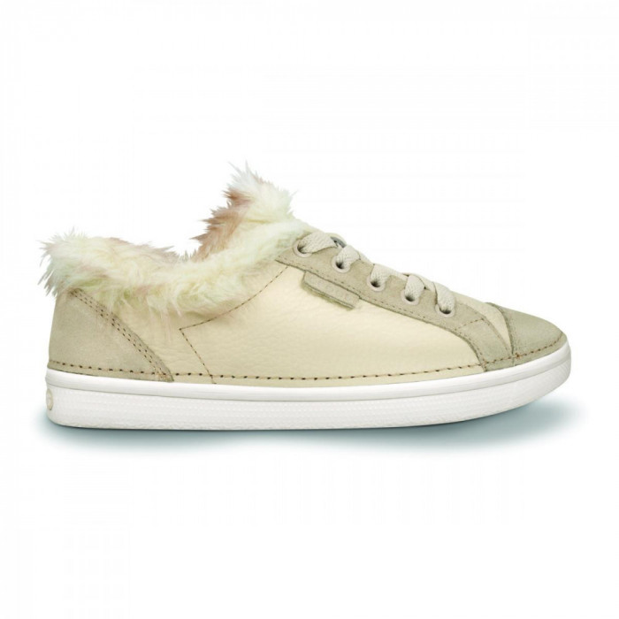 Pantofi Crocs Women&#039;s Hover Lace Up Fur Bej - Stucco/Oyster
