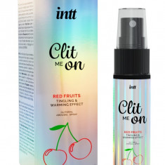 Spray Clit Me On cu Efect Incalzire, Aroma Fructe Rosii, 12 ml