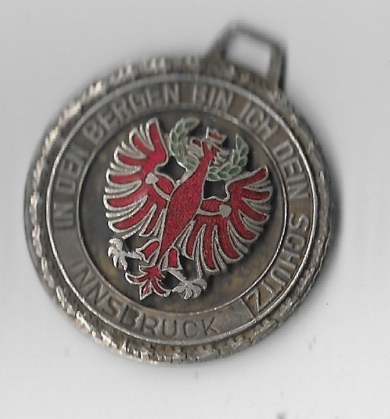 Medalie In den bergen bin ich dein schutz - Innsbruck - Austria, 37 mm