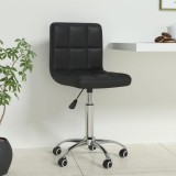 vidaXL Scaun de birou pivotant, negru, piele ecologică