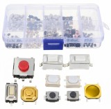 Kit micro-switch-uri tactile Techstar pentru reparatii chei si telecomenzi auto, 200 piese, 10 modele SMD, 20 bucati/model, organizator inclus