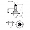 Bec Moto H4 Vision 12V 60/55W (Blister) Philips 132408 12342PRBW